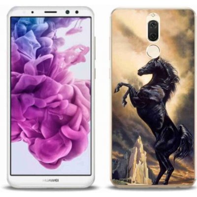 Pouzdro mmCase Gelové Huawei Mate 10 Lite - černý kreslený kůň – Zboží Mobilmania