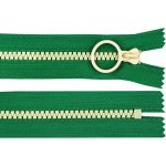 Kostěný zip barevný No 5 délka 15 cm s ozdobným jezdcem, malé, 11 (243) zelená béžová světlá – Hledejceny.cz