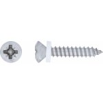 Parapetní vrut s čočkovou hlavou PZ2 plný závit ocel A2 3,9 x 16 mm, 10 ks – Hledejceny.cz