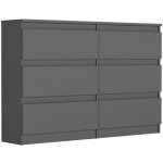 Framire Úzká komoda se zásuvkami antracit 120 x 30 cm Modern R120 – Hledejceny.cz