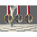 Akrylátová medaile Šachy Zlatá – Zboží Dáma