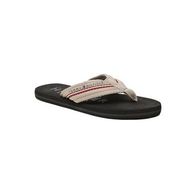 Tommy Hilfiger Corporate Hilfiger Beach Sandal Žabky FM0FM04471 Stone AEP – Hledejceny.cz