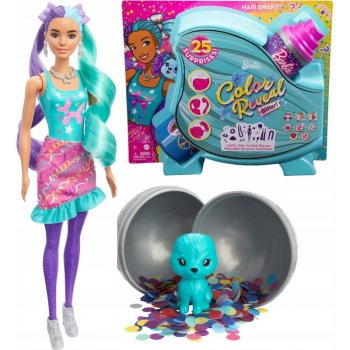Barbie COLOR REVEAL Glitter! Vlasová stylizace modrá
