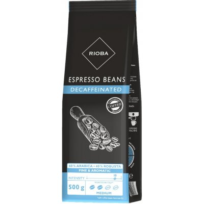 Rioba Espresso Decaffeinated zrnková 0,5 kg – Hledejceny.cz