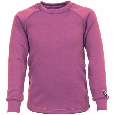 Crawler Merino tričko dlouhý rukáv kulatý výstřih dětské Vřesová – Zboží Mobilmania