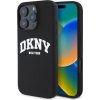 Pouzdro a kryt na mobilní telefon Apple DKNY Liquid Silicone Arch Logo MagSafe pro iPhone 16 Pro Black 3666339335120