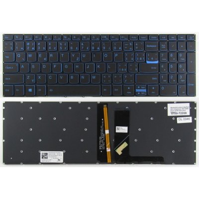 česká klávesnice Lenovo IdeaPad Gaming L340-15IRH CZ/SK - no frame, modrá/černá s podsvitem – Zboží Mobilmania