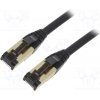síťový kabel Gembird PP8-LSZHCU-BK-3M Patch, S/FTP, Cat 8, lanko, Cu, LSZH, 3m, černý