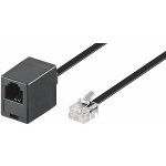 PremiumCord tk6mf-03b 6P4C (RJ-11) Plug 6P4C (RJ-11) Jack 3m černý – Zboží Živě