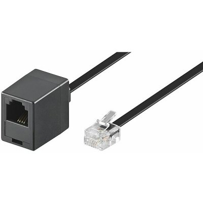 PremiumCord tk6mf-03b 6P4C (RJ-11) Plug 6P4C (RJ-11) Jack 3m černý – Zboží Živě