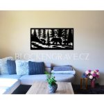 Block Engrave Dřevěný obraz Medvědí rodinka 67x34cm – Hledejceny.cz