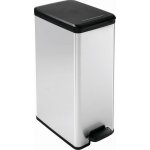 Curver Slim Bin pedálový odpadkový koš 40 l, černý/stříbrný – Zboží Dáma