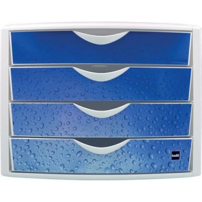 HELIT Zásuvkový box Chameleon 4 zásuvky bílo-modrá plast – Hledejceny.cz