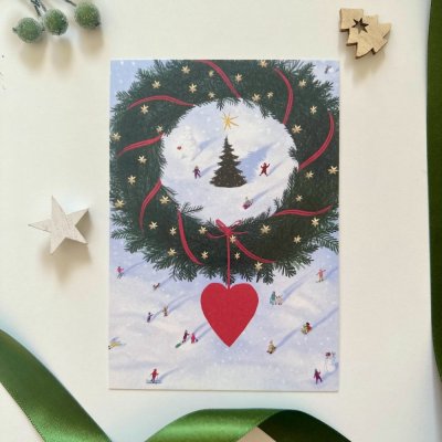 Be Nice EKO pohled Šťastné a laskavé - Zimní radovánky – Zboží Dáma