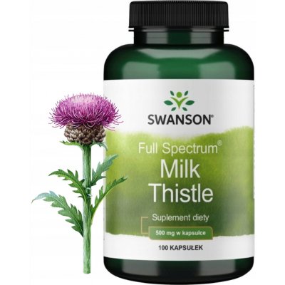Swanson Ostropestřec Mariánský Milk Thistle 500 mg 100 kapslí – Hledejceny.cz