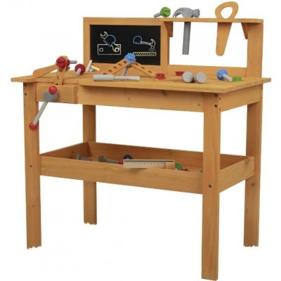 KidLand Venkovní dřevěný pracovní stůl s příslušenstvím – Sleviste.cz