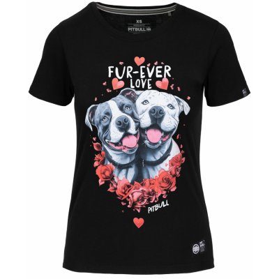 PitBull West Coast dámské triko FUR EVER LOVE černé – Zboží Dáma