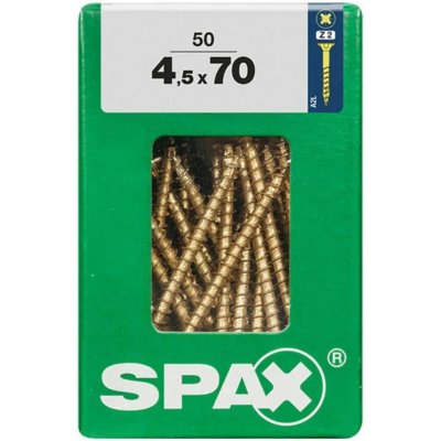 Spax Uni vrut zápust.hlava PZ/Z2 4CUT částečný závit Yellox 45 x 70 mm 50 ks – Hledejceny.cz
