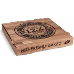 Krabice na pizzu mikrovlnitá lepenka H4 kraft s potiskem 28 x 28 x 4 cm – Sleviste.cz