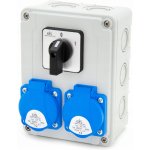 Staveništní rozvaděč 2x zásuvka 230V + vypínač 0-1, nástěnná skříň, ELS – Hledejceny.cz