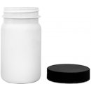Pilulka Plastová lahvička, lékovka bílá s černým uzávěrem 150 ml
