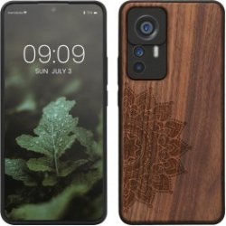 Pouzdro kwmobile Dřevěné Xiaomi 12T / 12T Pro tmavě hnědé