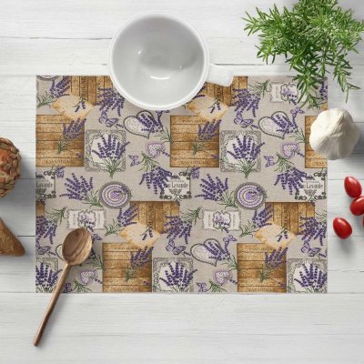 Biante prostírání PML-099 Levandule s motýlky a srdíčky na béžovém 35x45cm – Zboží Dáma