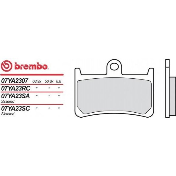 Brzdová destička Brzdové destičky Brembo 07YA23SC – sintrované SC