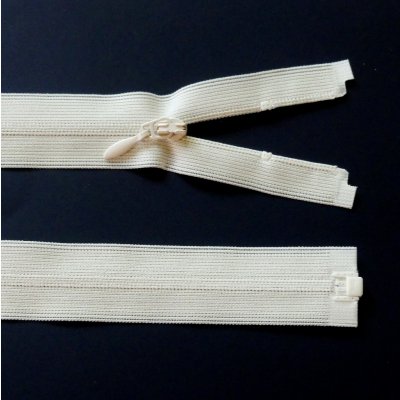 Spirálový zip no.3 skrytý rozepínací 30cm - více barev color: 706 natural – Hledejceny.cz