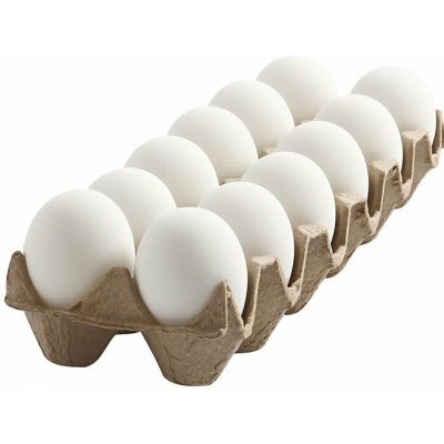 Bílé plastové vajíčka 12 ks / 6 cm – Hledejceny.cz