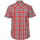 Lee Cooper ss check shirt mens red white black