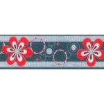 IMPOL TRADE 69046 Samolepící bordura květy červené, rozměr 5 m x 6,9 cm – Zboží Dáma