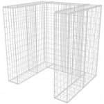 vidaXL Gabionová zástěna ocelová 110 x 100 x 120 cm – HobbyKompas.cz