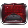 Exteriérové osvětlení Stualarm Výstražné LED světlo obdélníkové s přísvitem, 12/24V, červené, ECE R65 kf026red