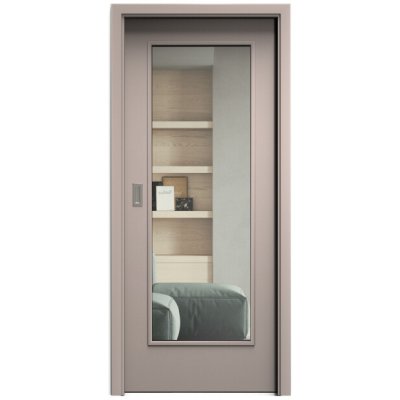 Sapeli Elegant Komfort M40 posuvné taupe 70 x 210 cm Čiré sklo – Hledejceny.cz