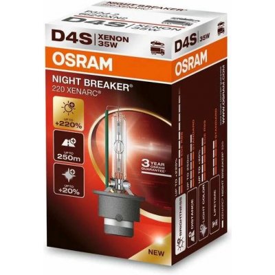 Xenonová výbojka D4S Osram Xenarc Night Breaker Laser +220% 42V 35W 66440XN2 – Hledejceny.cz