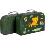A Little Lovely Company sada dvou kartonových kufříků tygr z džungle – Zboží Mobilmania