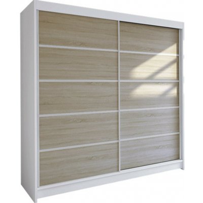 Ankon TALIN IV 180 cm bílá/dub sonoma – Zboží Dáma