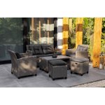 di volio Zahradní nábytek GENOVA Šedo / grafitový – Zboží Mobilmania