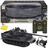 RC model Teddies RC Tank TIGER I plast 33cm 27MHz RTR na baterie+dobíjecí pack se zvukem a světlem 1:28