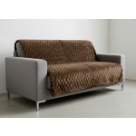 Mybesthome Přehoz na sedačku - pohovku FLANELA hnědá 170x210 cm – Zboží Dáma