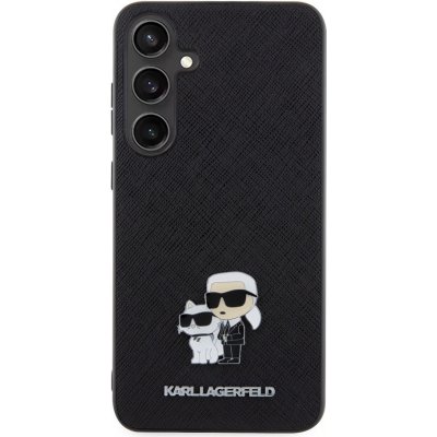 Karl Lagerfeld PU Saffiano Metal Karl and Choupette Samsung Galaxy S24+ černé – Zboží Mobilmania