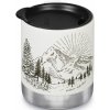 Termosky Klean Kanteen 12oz Camp Mug w Tumbler Lid Matte White w Mountain Graphic 355 ml