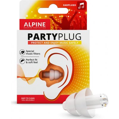 Špunty do uší na hlasitou hudbu, Party Plug, černé - Alpine