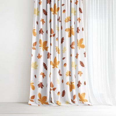 Goldea bavlněný závěs - podzimní listí 140x150 cm – Zboží Dáma