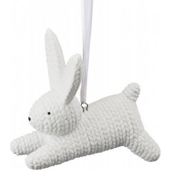 Závěsná dekorace zajíček Rosenthal Rabbits, bílý, 7,5 cm