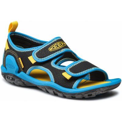 Keen Knotch Creek Open-toe JR black/vivid blue černá – Zboží Mobilmania