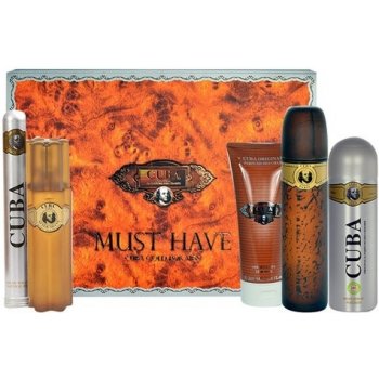 Cuba Gold EDT 100 ml + 100 ml voda po holení + 200 ml sprchový gel + 200 ml deospray + EDT 35 ml dárková sada