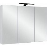 BPS-koupelny Zrcadlová skříňka Ticino 80 ZS LED-B s osvětlením Any LED 30 B, černá – Zboží Dáma