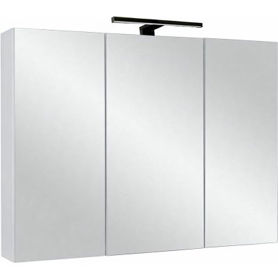 BPS-koupelny Zrcadlová skříňka Ticino 80 ZS LED-B s osvětlením Any LED 30 B, černá – Zboží Dáma